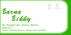 barna bikky business card